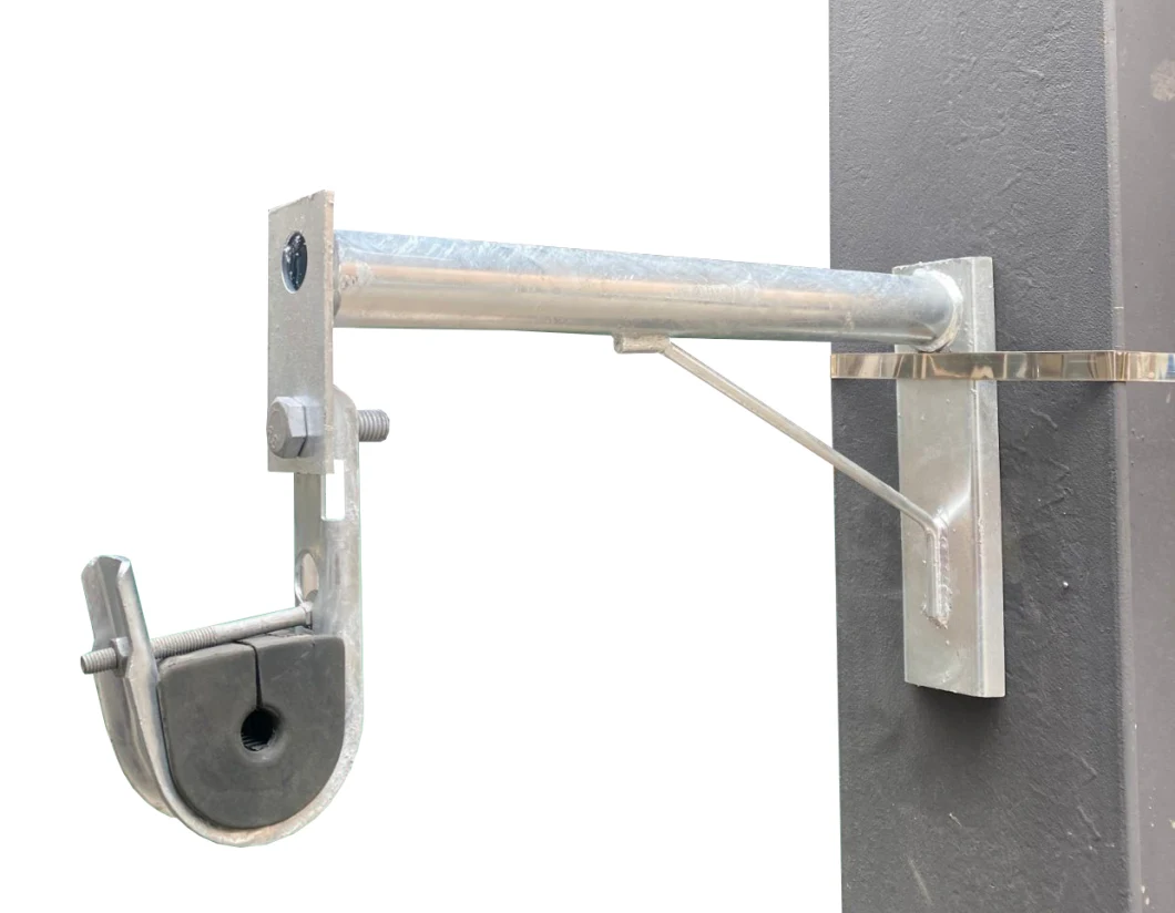 Cable Assembly Galvanized Steel Pole Anchor Bracket Extension Arm for Post Support and Fixing